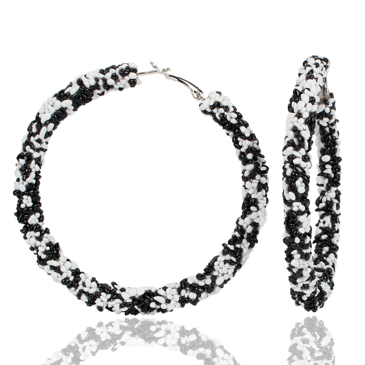 Wholesale Simple Original Stone Large Hoop Earrings